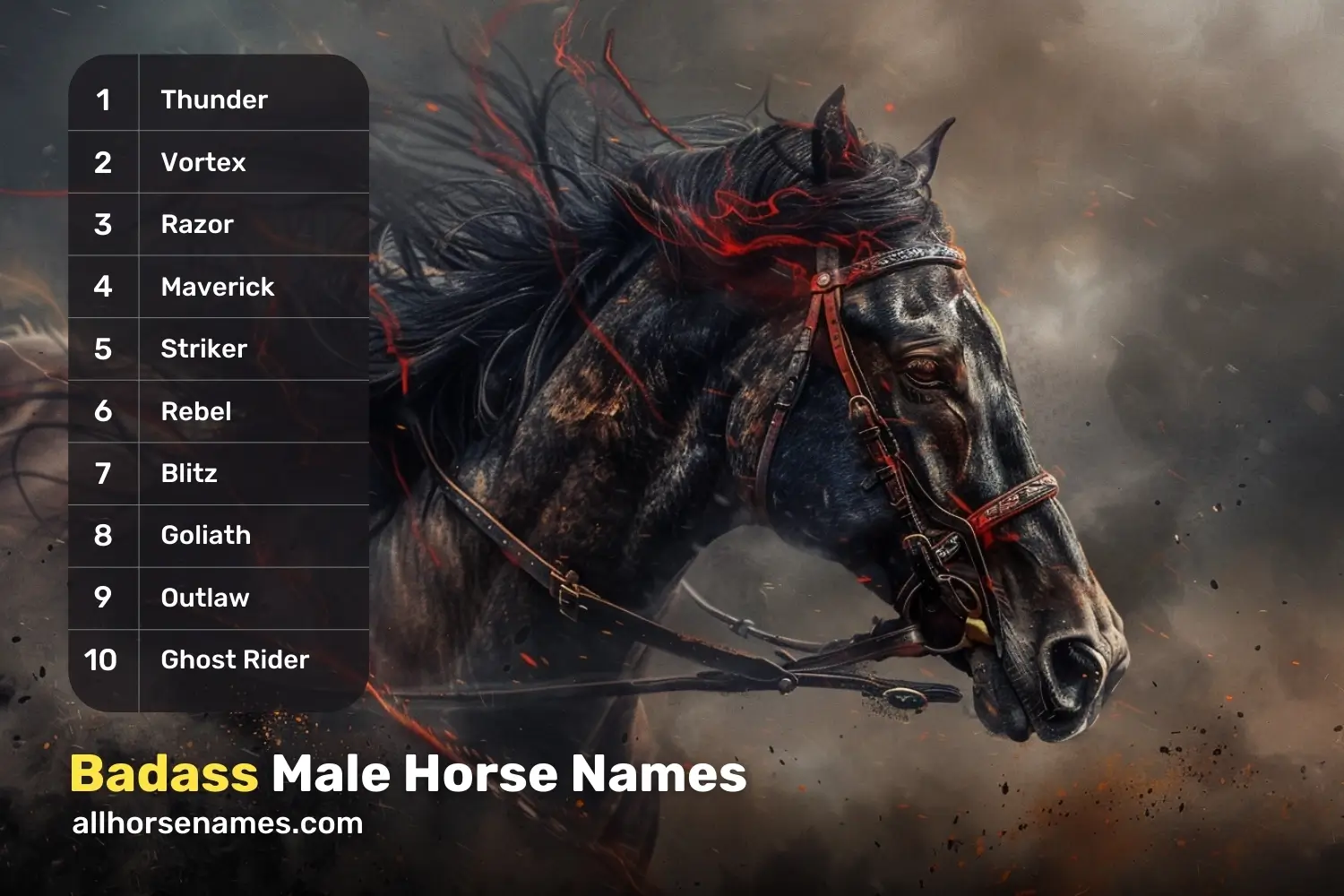 Badass Male Horse Names