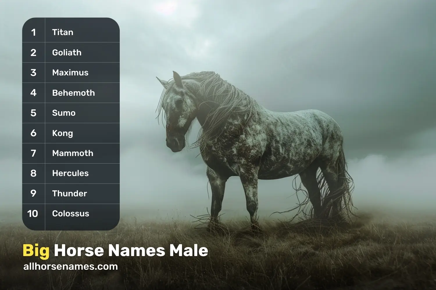 Big Horse Names Male