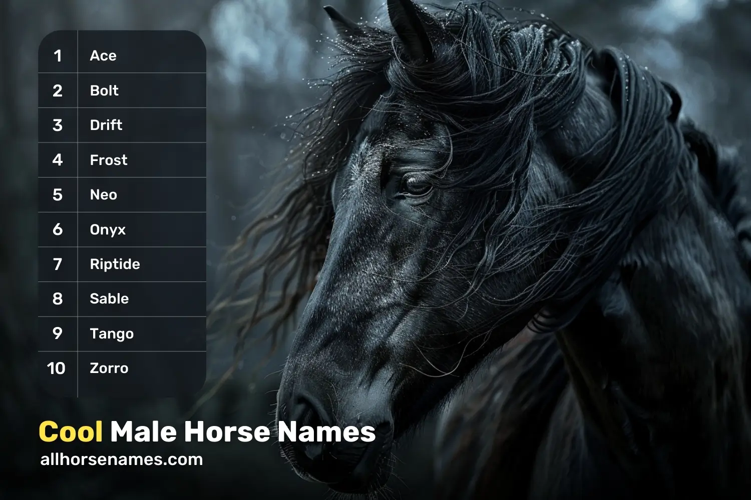 Cool Male Horse Names