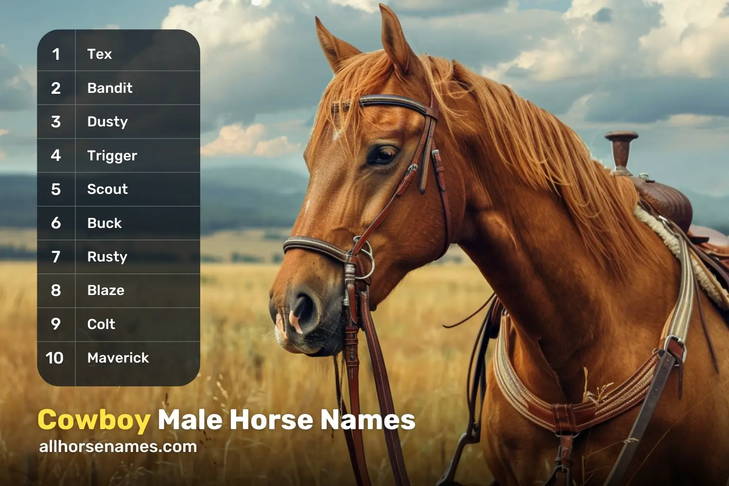 Cowboy Male Horse Names