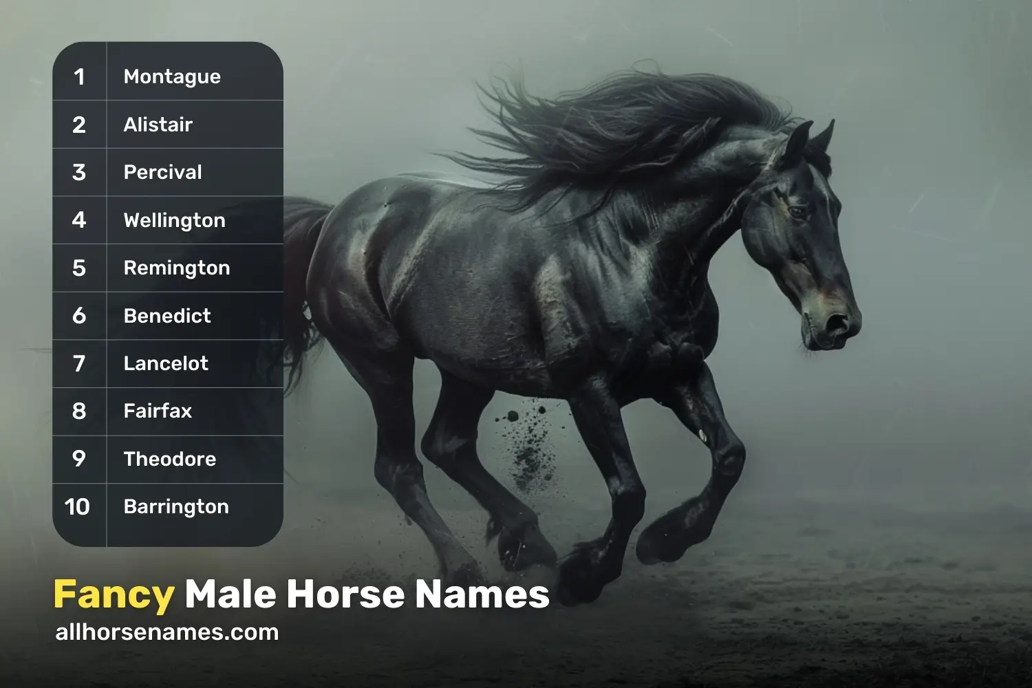 Fancy Male Horse Names