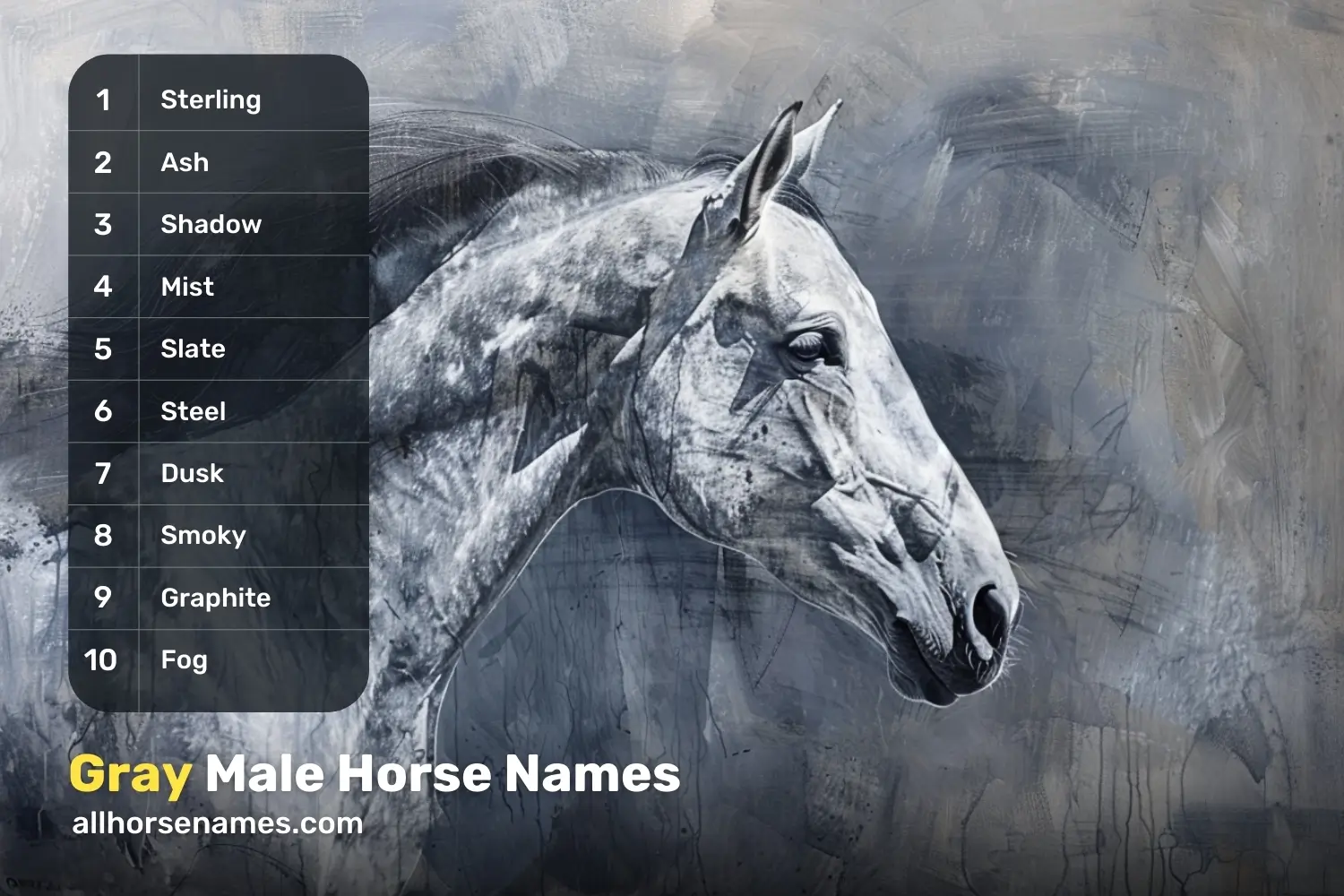 Gray Male Horse Names