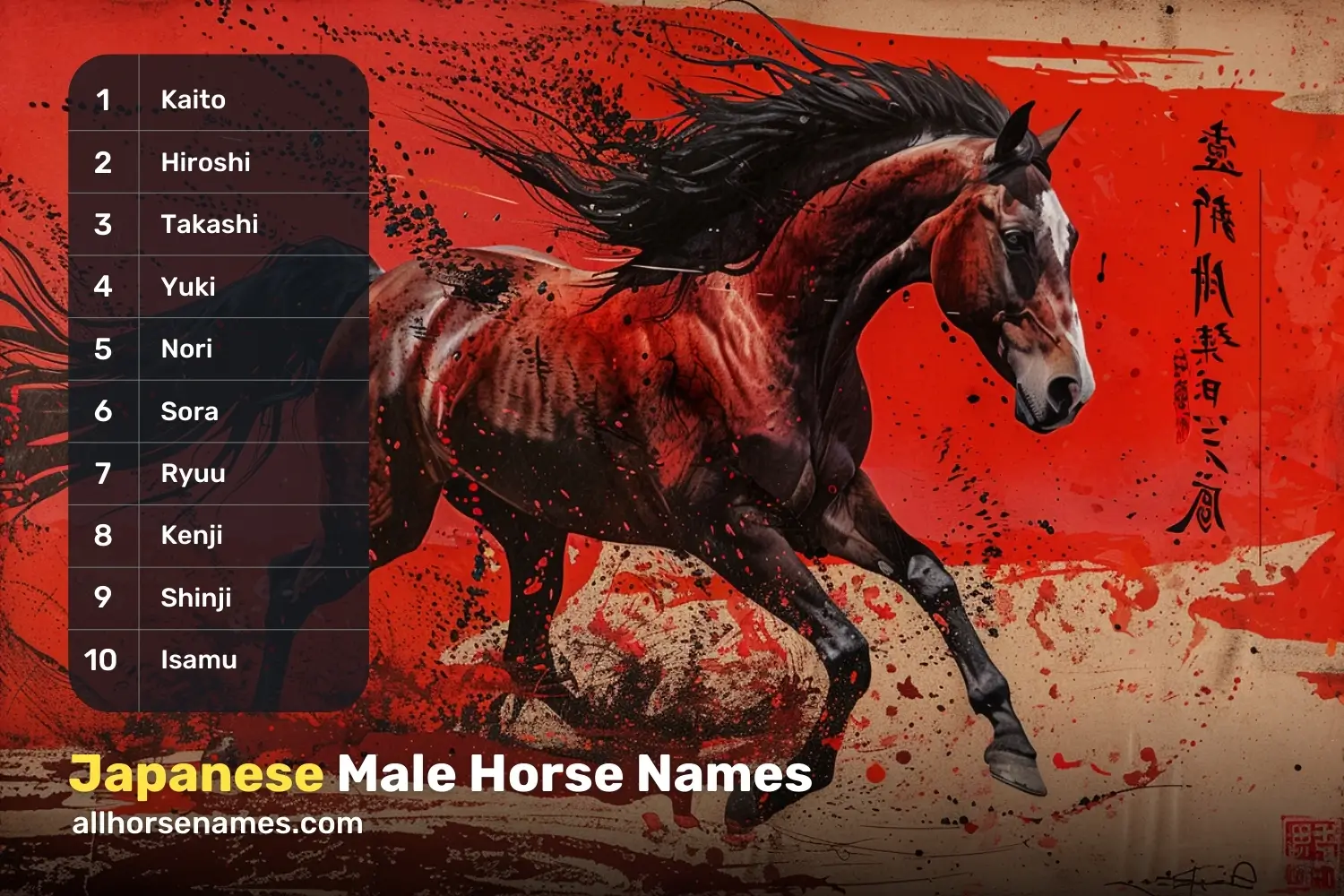 Japanese Male Horse Names