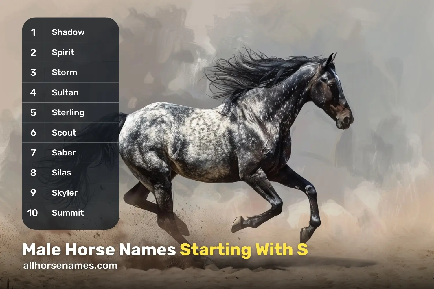 Male Horse Names Starting With S