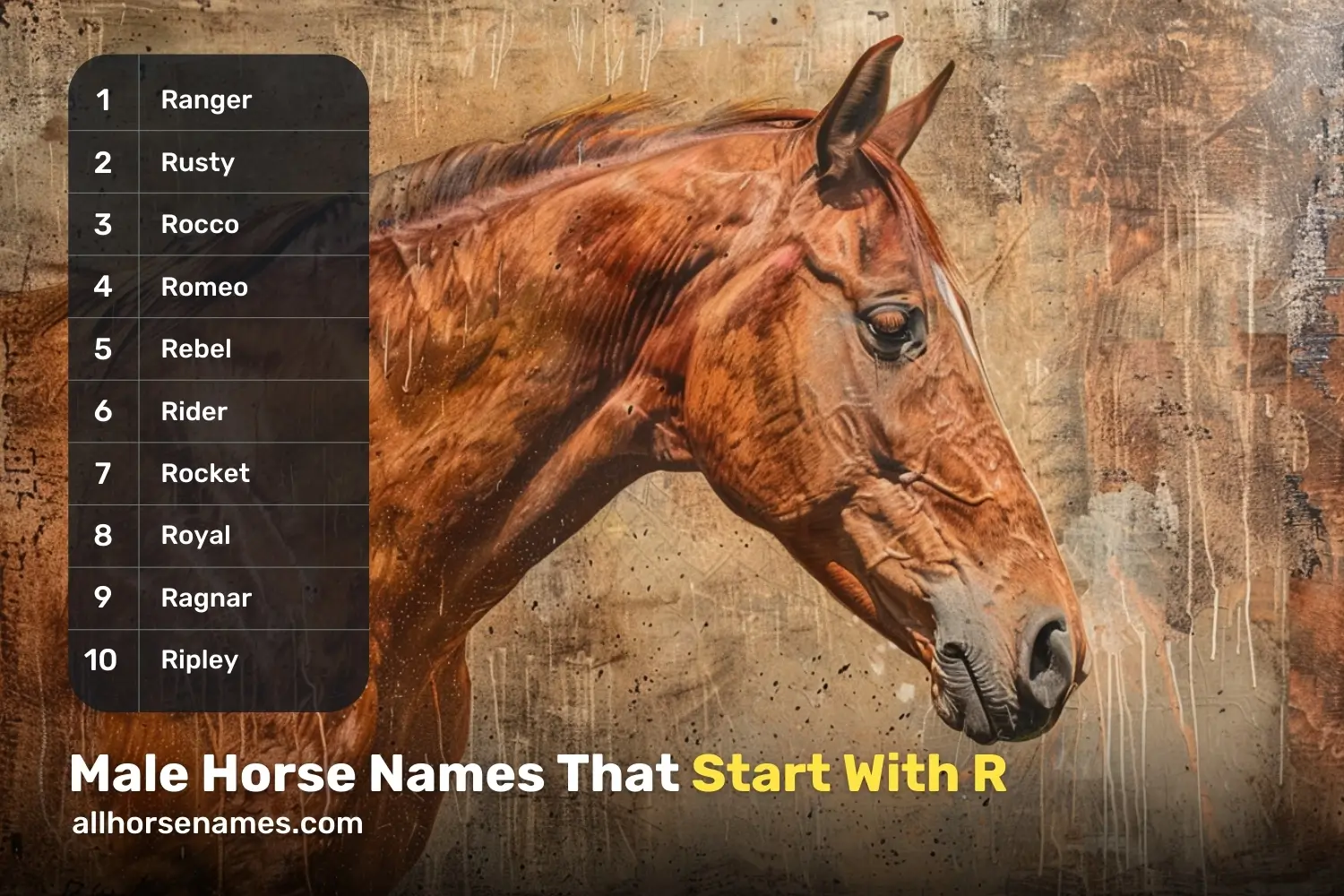 Male Horse Names That Start With R