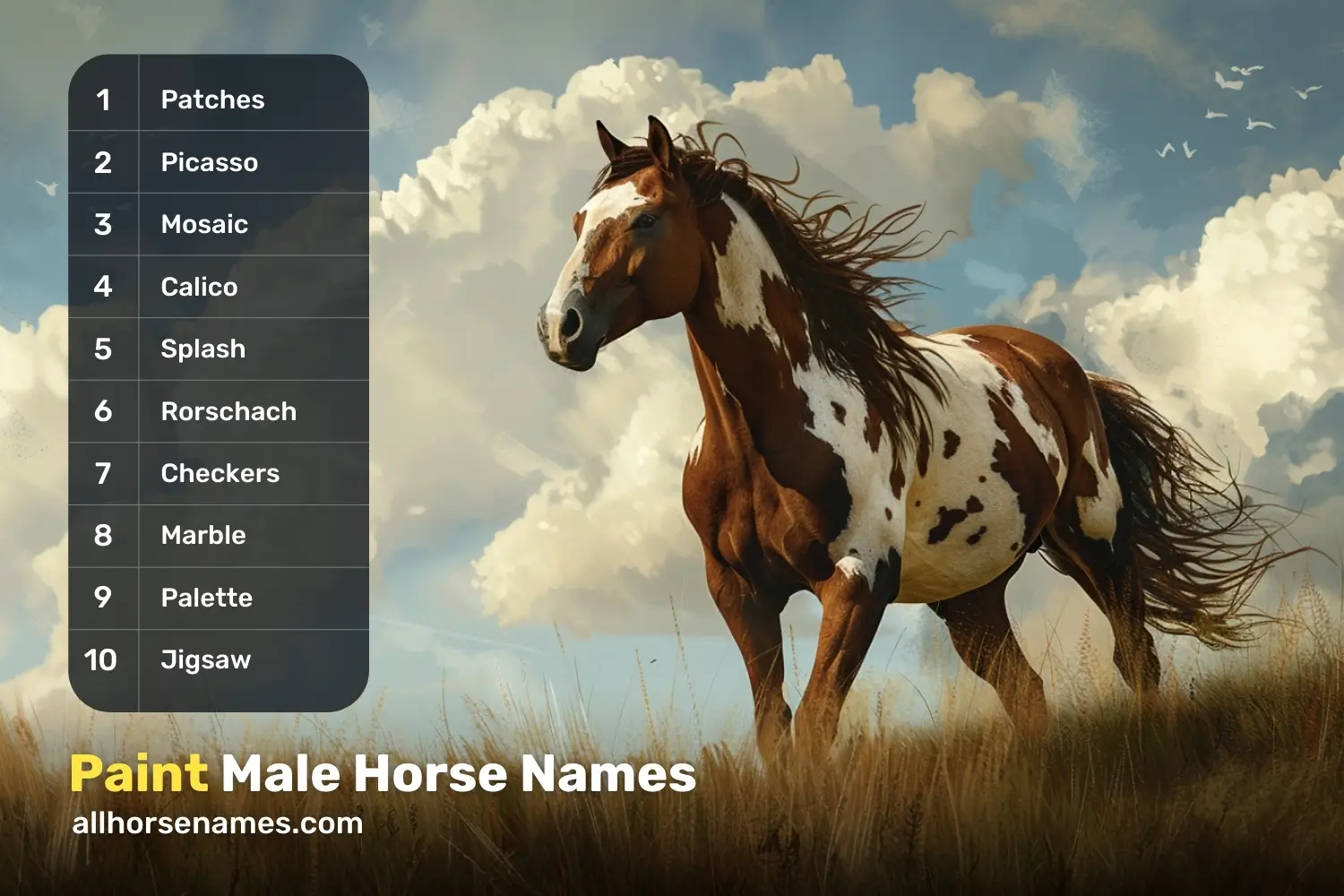 Paint Male Horse Names