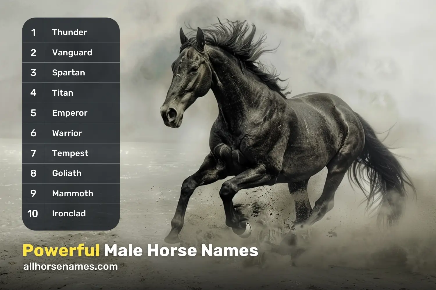 Powerful Male Horse Names