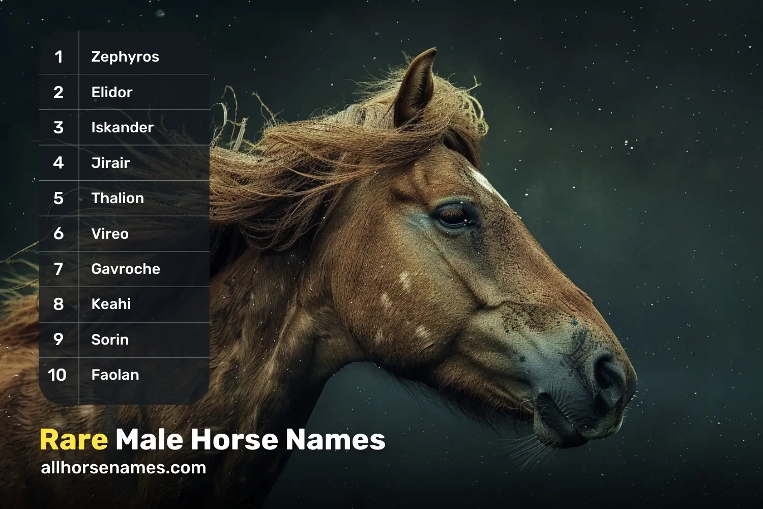 Rare Male Horse Names