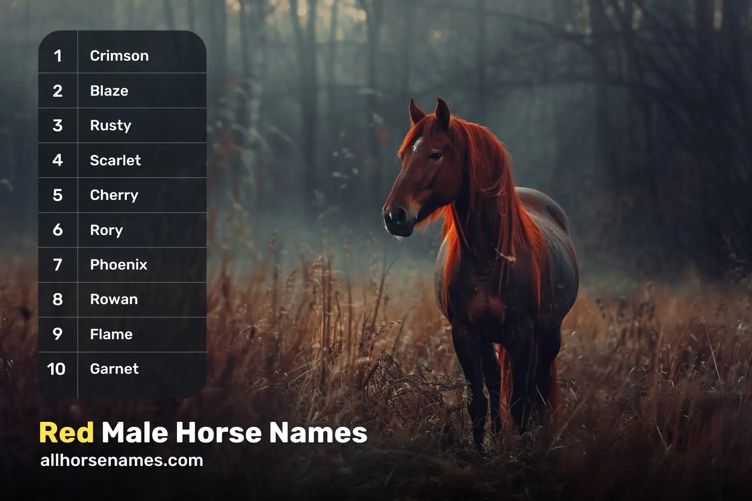 Red Male Horse Names