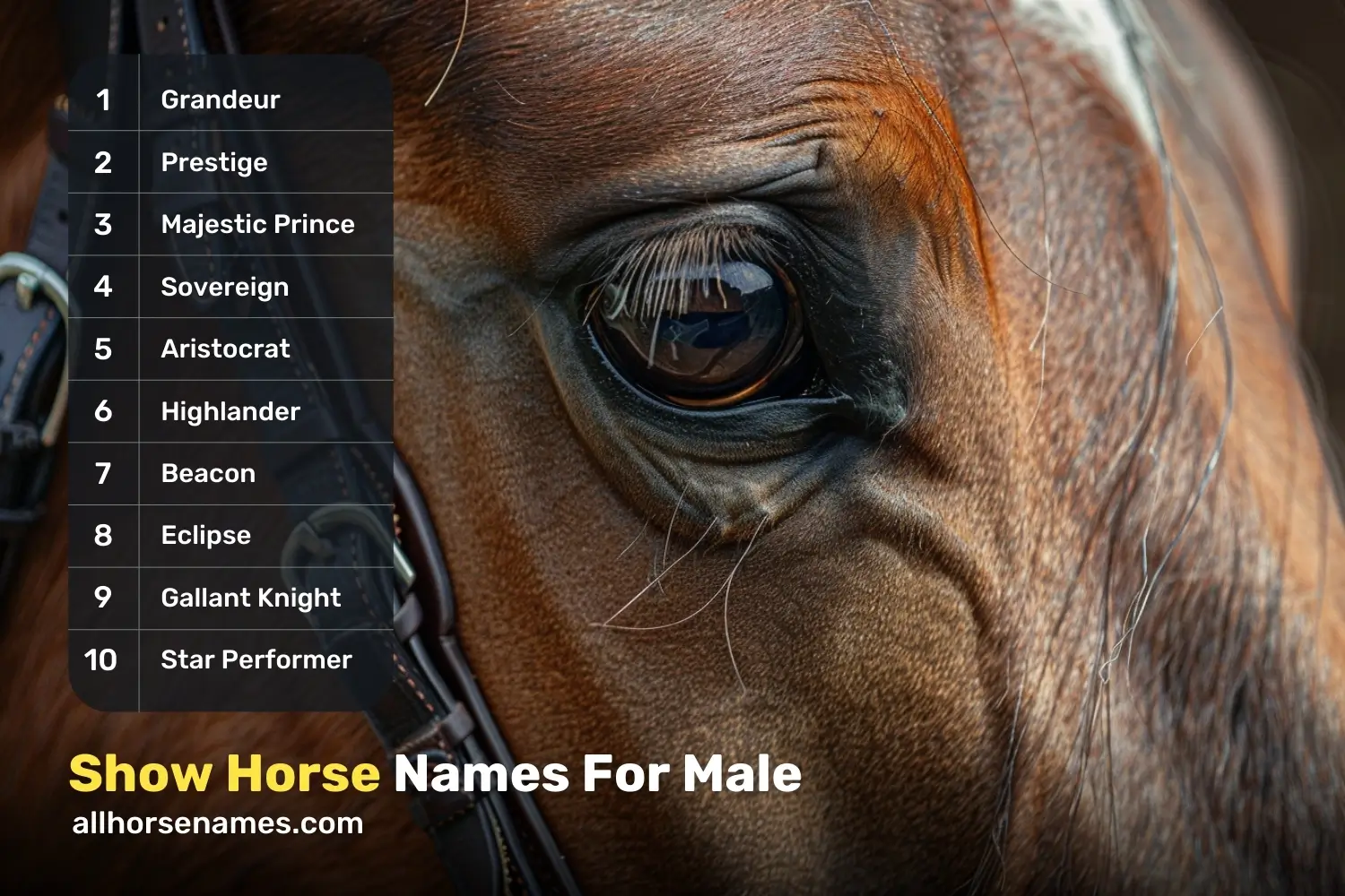 Show Horse Names For Male