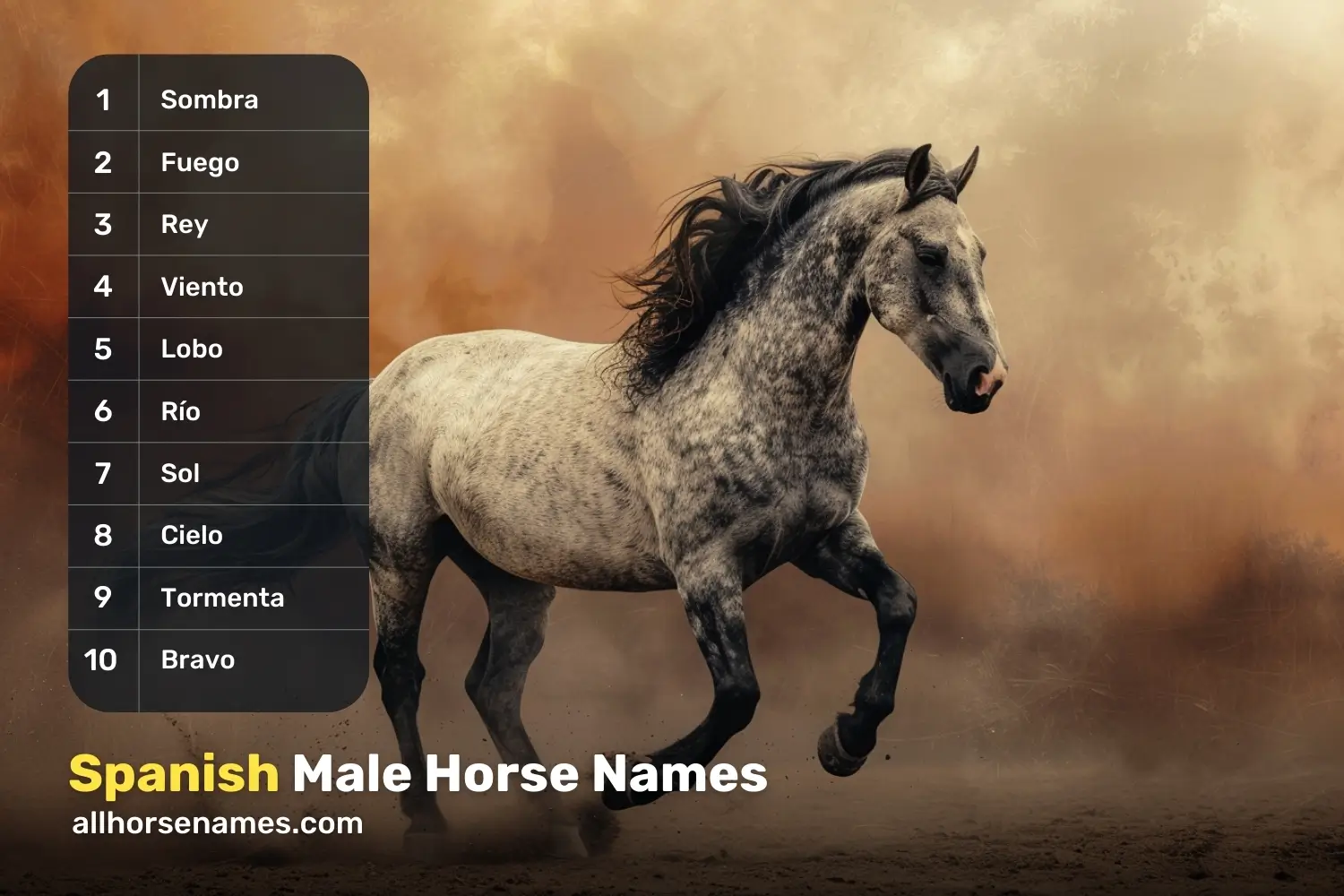 Spanish Male Horse Names