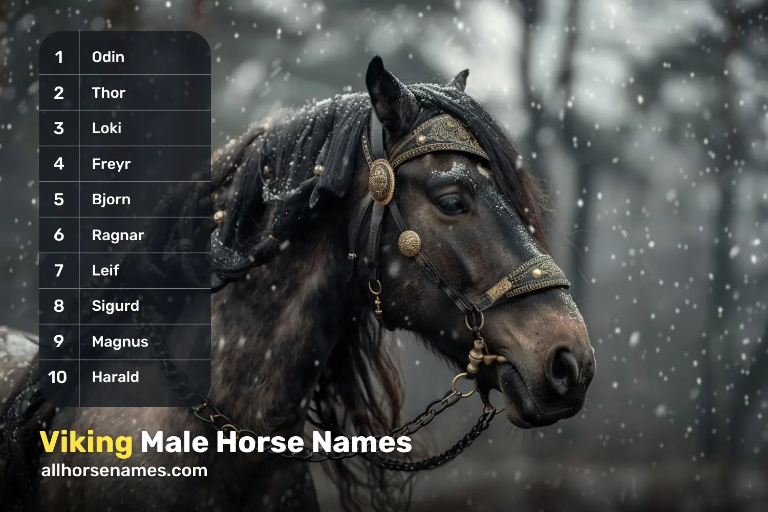 Viking Male Horse Names